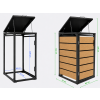 ZABUDOWA ŚMIETNIKOWA 2x120L kolor DREWNO